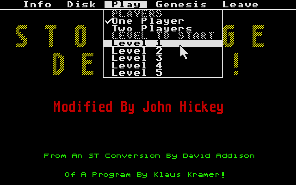 Stone-Age Deluxe atari screenshot